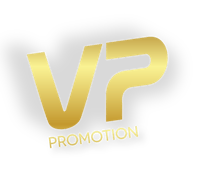 the vp promotion logo on a black background